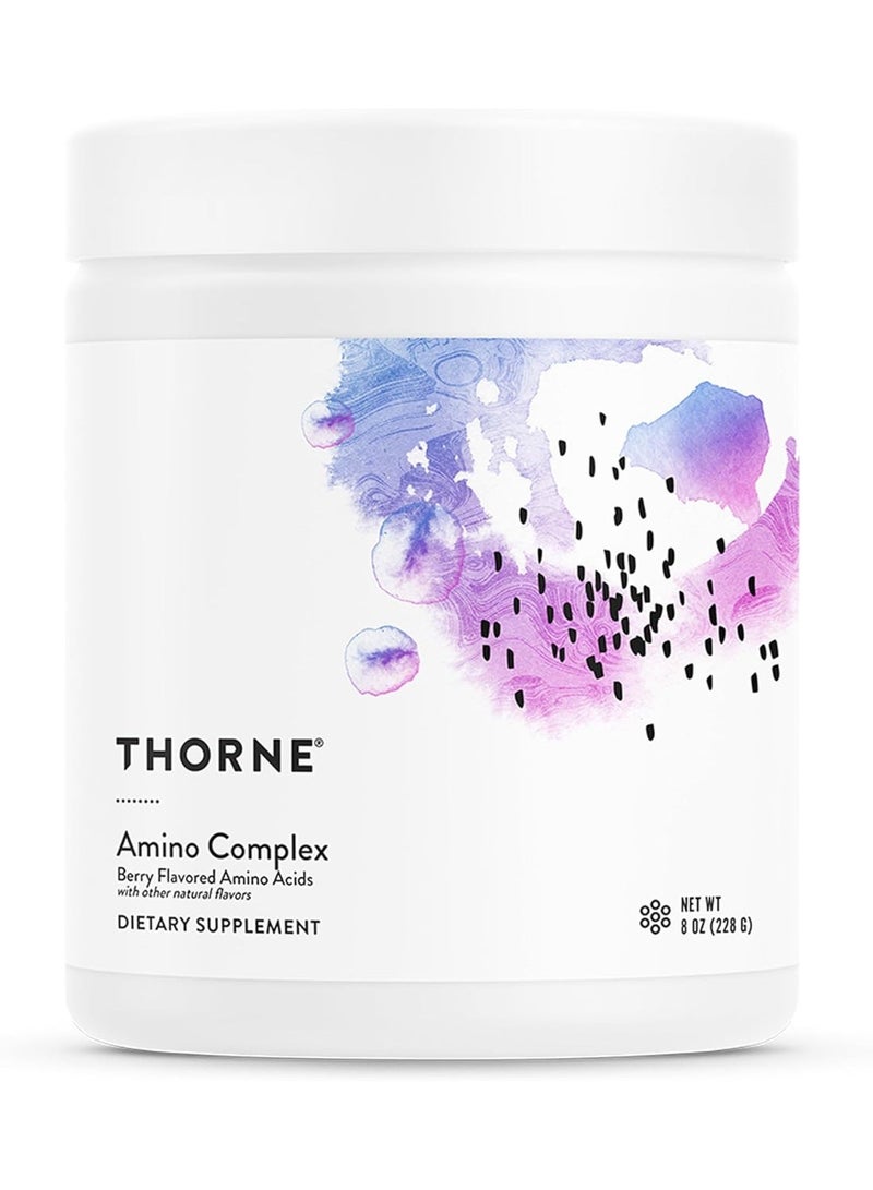 Thorne Amino Complex, Berry Flavored Amino Acids With Other Natural Flavors, Dietary Supplement, Net Wt 8 Oz (228 G) - Image 1